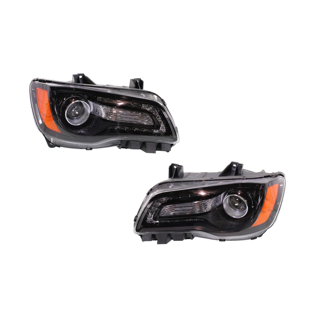 2011-2023 Chrysler 300 Pair Halogen Headlights with LED DRL